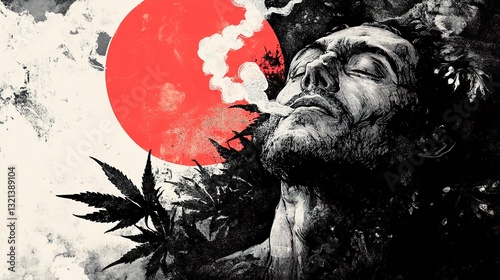 Intoxication and Tranquility: A Cannabis-Inspired Artwork