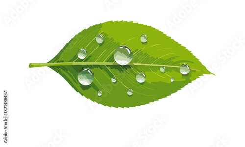 water drops on leaf
