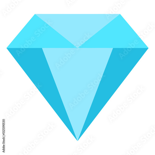 Sparkling Diamond: A vibrant, detailed depiction of a radiant gemstone. This illustration captures the classic elegance and beauty of a solitaire diamond, ready for any design need.