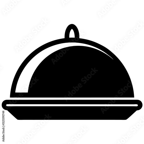 food tray icon on white background 