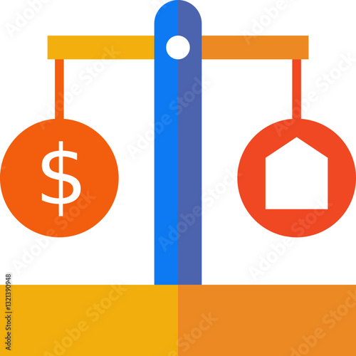 Mortgage flat icon 
