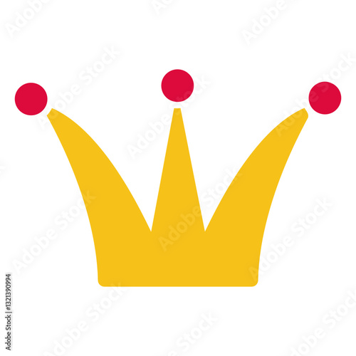 Golden Crown of Majesty: A minimalistic yet regal crown illustration. A radiant symbol of authority and elegance.