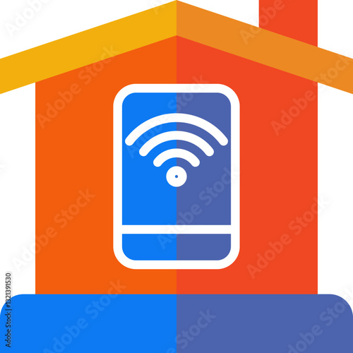  Smart home flat icon 