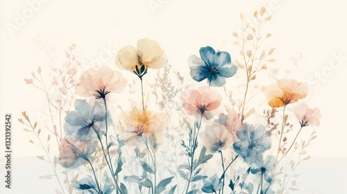 Delicate floral bouquet in pastel shades