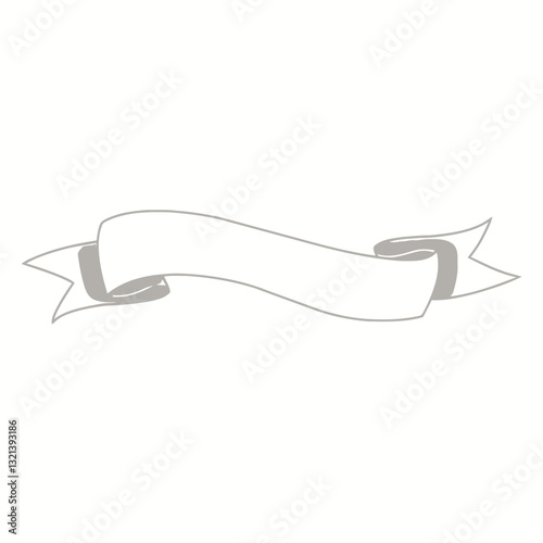 Elegant Ribbon Banner: A beautifully crafted ribbon banner, perfect for conveying messages of celebration, announcements, or adding a touch of refined style to any project.