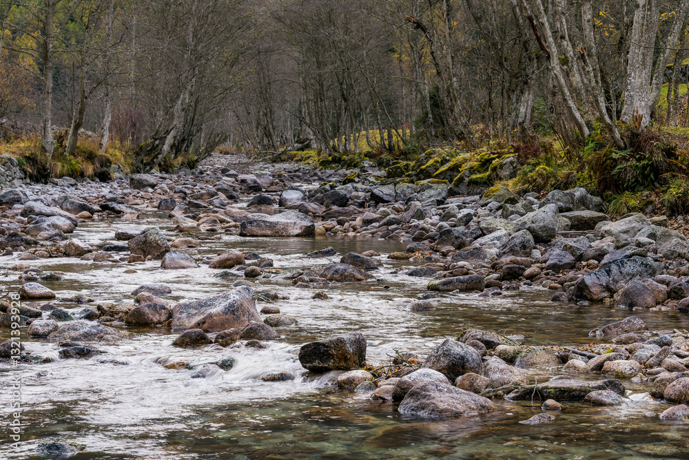 autumnal landscape inside Val di Mello, Sondrio, Italy autumnal landscape inside Val di Mello, Sondrio, Italy