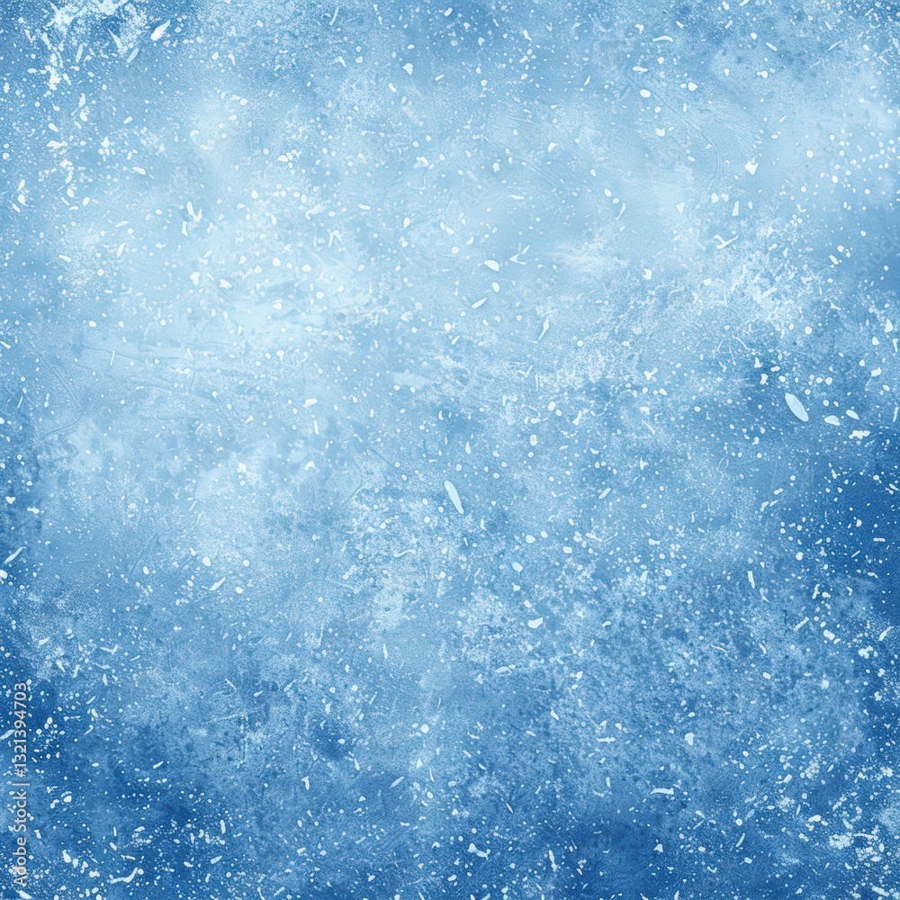 Obraz premium Blue winter texture with soft snowflakes