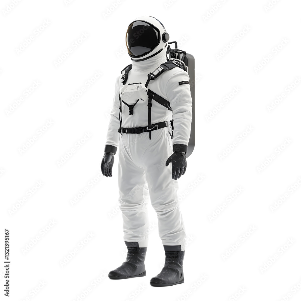 Astronaut in Futuristic Spacesuit for Extravehicular Space