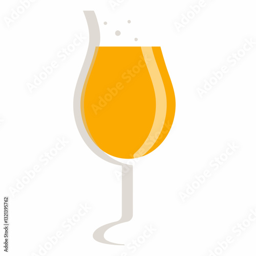 Golden Nectar: A stylized illustration of a full goblet of amber nectar, embodying refreshment and refinement.