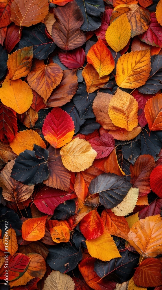 Vibrant autumn leaves in various hues Vibrant autumn leaves in various hues