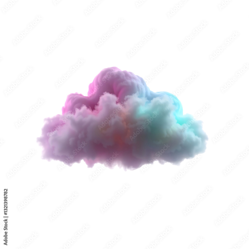 Fototapeta premium abstract colorful smoke isoalted on transparent background. Generated Ai