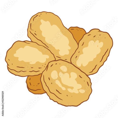 Golden Fried Delights: A mouthwatering depiction of golden-brown fried food, a visual treat capturing the essence of culinary indulgence and comfort.