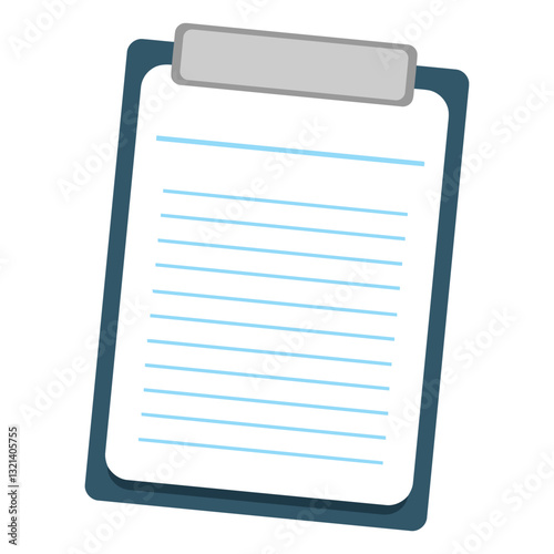 Clipboard with Paper: A neat, organized clipboard holds a blank sheet of paper, inviting endless possibilities for notes, lists, or sketches, representing focus, clarity, and readiness.