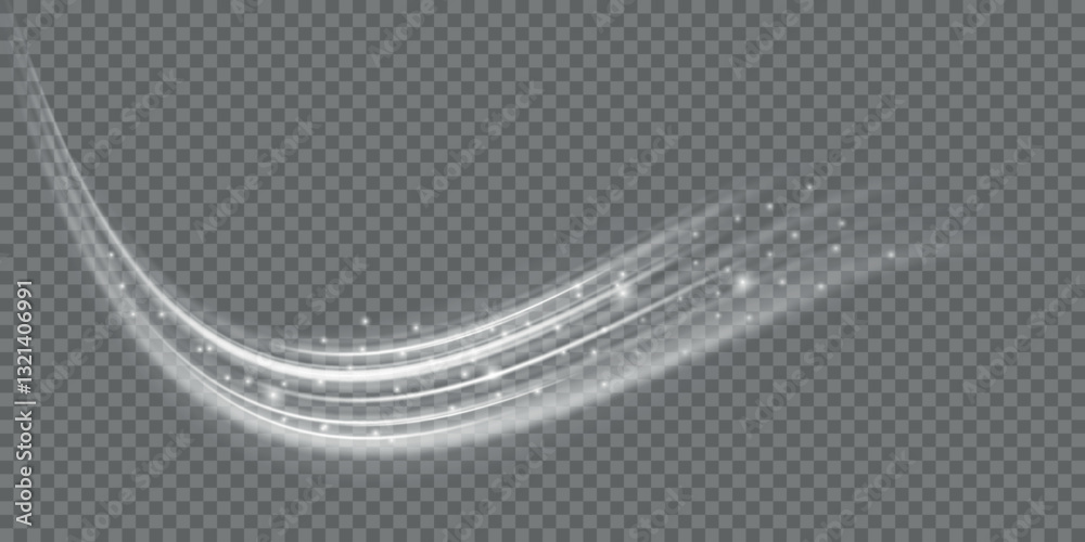 Stream of fresh wind png. Imitation of the exit of cold air from the air conditioner. Cold winter wind texture. Holiday vector blizzard. Christmas effect of a cold blizzard. Vector PNG.