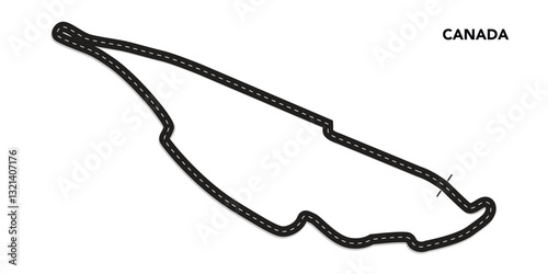 MONACO circuit for motorsport and autosport. grand prix race track. vector illustration