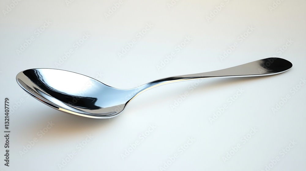 Shiny metal spoon on white background. (1) Shiny metal spoon on white background. (1)