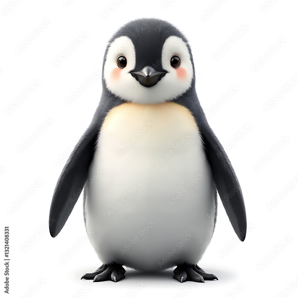 Fototapeta premium 3d penguin on white background