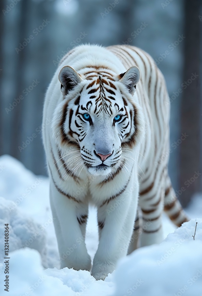 Naklejka premium white bengal tiger