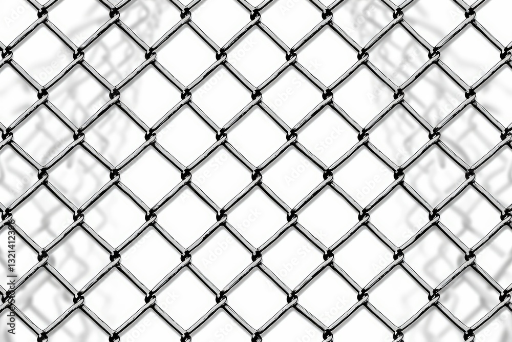 Fototapeta premium Close-up of a metallic chain-link fence