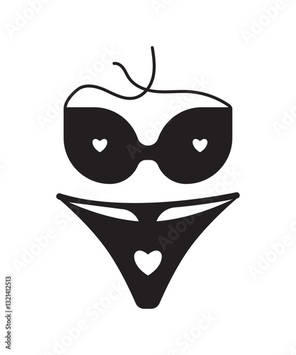 bra and panty icon, vector best flat icon.