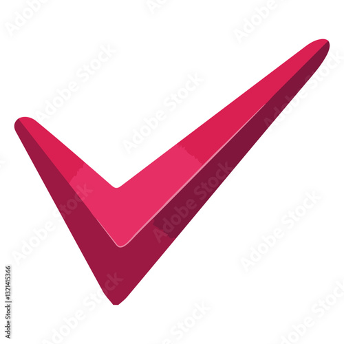 Free Download Checkmark Symbol of Validation: A vibrant and visually compelling rendering of a crimson checkmark, representing agreement, approval, and affirmation. - GFXLoad