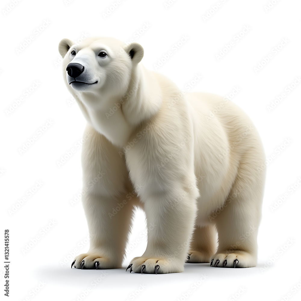 bear walking on a white background bear walking on a white background