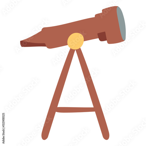 Telescope Exploration: A detailed illustration of a classic telescope, inviting exploration and discovery of the cosmos.
