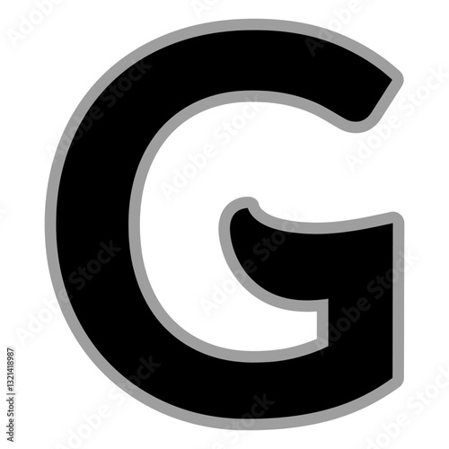 Capital Letter G: A graphic depiction of the letter G, a powerful representation of graphic design and typography.