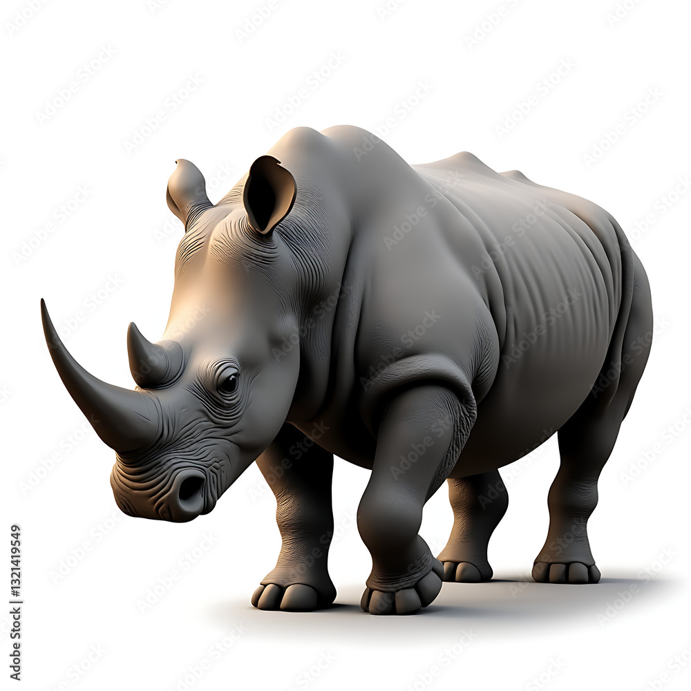Fototapeta premium rhino isolated on white