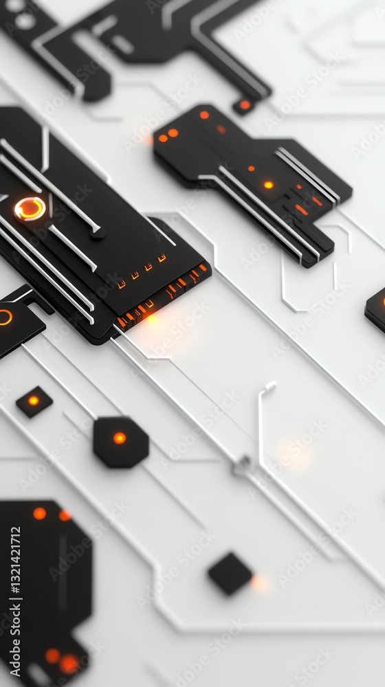 Abstract Circuit Board Tech Background with Glowing Details for Digital Design Abstract Circuit Board Tech Background with Glowing Details for Digital Design