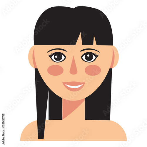 Graceful Portrait: A beautifully illustrated portrait of a woman, exuding warmth and elegance, her features subtly rendered to evoke a sense of calm.