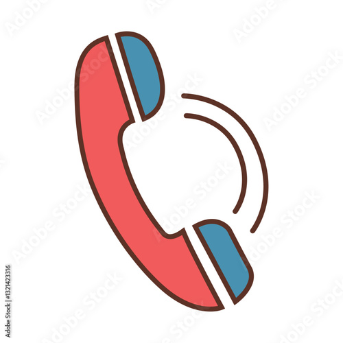 Ringing Retro Phone: A vibrant illustration of a vintage rotary telephone ringing, capturing a nostalgic moment of communication.