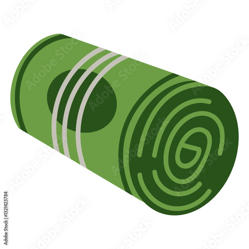 Rolled-Up Cash: A tight roll of cash, secured with bands, represents wealth, savings, and financial success.