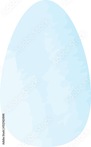 Blue watercolor easter egg. Creative easter vector illustration with egg in watercolor style. Modern posters for party decoration, holiday, advertising, branding, cover, postcard, sale.