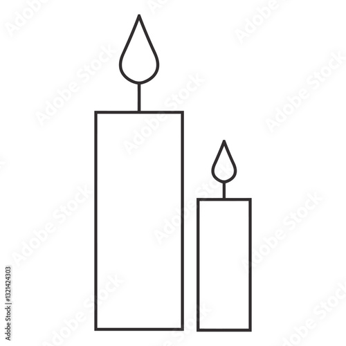 Candle of Stillness: Depicts two simple candles, their flames gently illuminating a sense of tranquility, creating a moment of peaceful reflection.