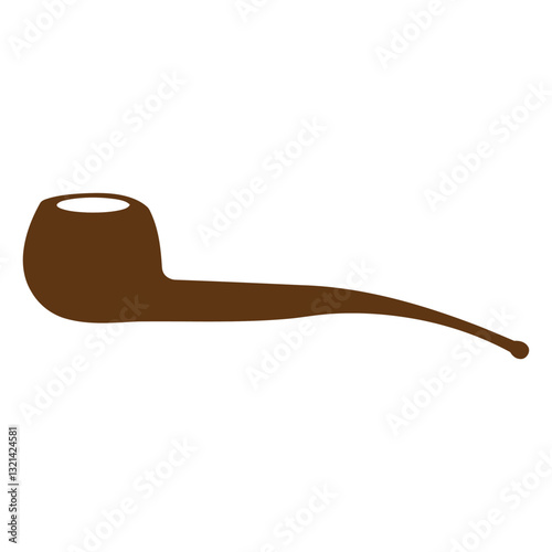 Classic Pipe Illustration: An elegant depiction of a classic pipe, featuring a sophisticated design in a minimalist, detailed style.
