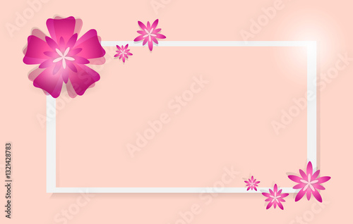 Elegant Floral Background for Mother's Day Greeting Card. Pink Flowers and Soft Pastel Design