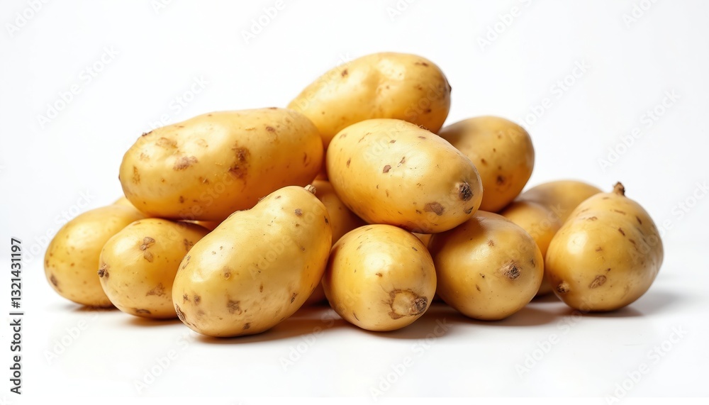 Close-up photo of pile of Yukon Gold potatoes. Root vegetable heap. Yellow color. Fresh raw uncooked tubers for healthy eating cooking. Starchy vegetarian food ingredient, crop harvest from Close-up photo of pile of Yukon Gold potatoes. Root vegetable heap. Yellow color. Fresh raw uncooked tubers for healthy eating cooking. Starchy vegetarian food ingredient, crop harvest from