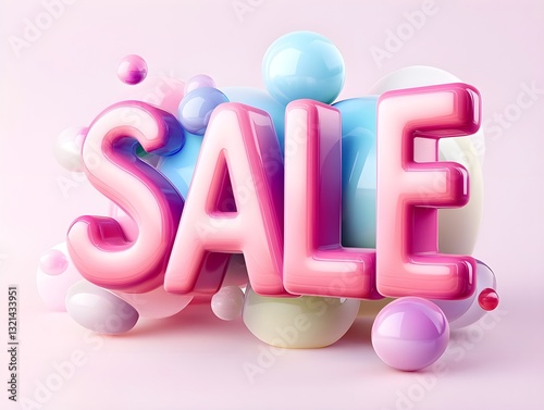 SALE as text for advertising or as a graphic element. 3d rendering