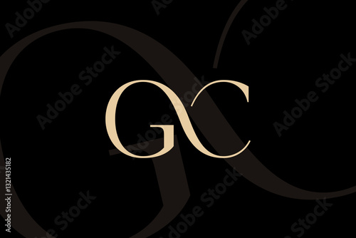 GC or CG letter logo icon design. Classic style luxury initials monogram.