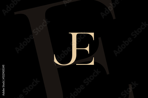 Fotografie JE or EJ letter logo icon design