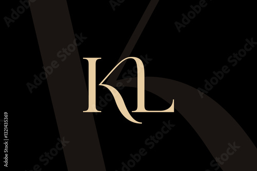 KL or LK letter logo icon design. Classic style luxury initials monogram.