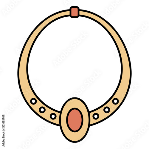 Elegant Jewelry: Exquisite necklace, gold chain with gemstone, symbolizing luxury, fashion and style, adornment, jewelry, accessory, glamor.