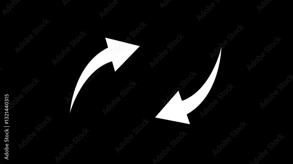 Two Moving arrow on up down