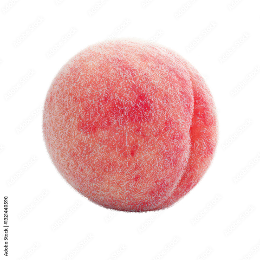 Fototapeta premium Velvety Peach: A single, ripe peach, showcasing its soft, blushed skin and succulent form, a visual ode to natural sweetness and freshness. 