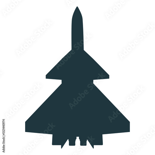 Silhouette of a Fighter Jet: The sleek silhouette of a modern fighter jet, embodying speed, power, and the spirit of flight, poised against the vast canvas of the sky. 