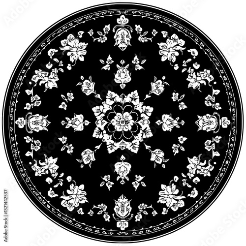Rug, top view vectorized furniture, Rug furniture piece