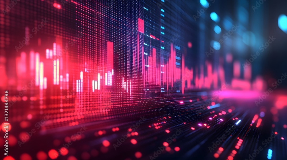 Fototapeta premium futuristic abstract digital data visualization.