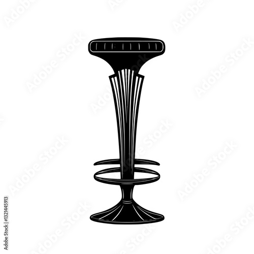 Art Deco Bar stools, vectorized furniture, furniture piece