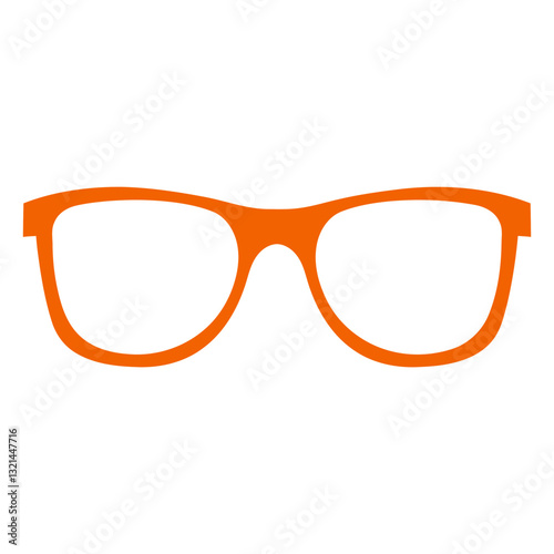 Spectacle Silhouette: A minimalist, vibrant illustration of spectacles, ideal for concepts of vision, style, and focus. 